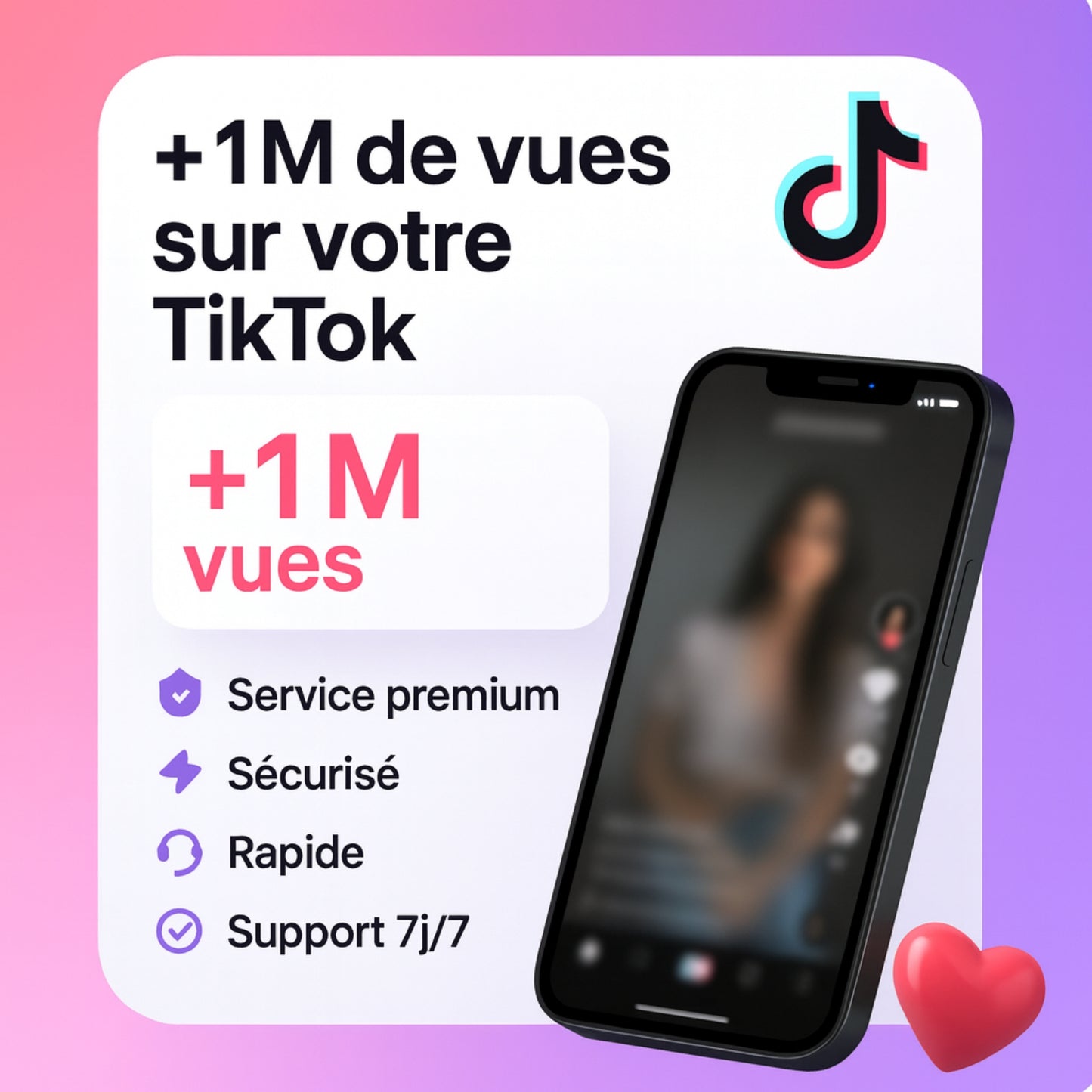 Pack Viralité (1 MILLION Vues + 10.000 Likes )